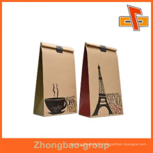 Guangzhou supplier high quality heat seal moisture proof paper material coffee bag with coffee design for beans packaging